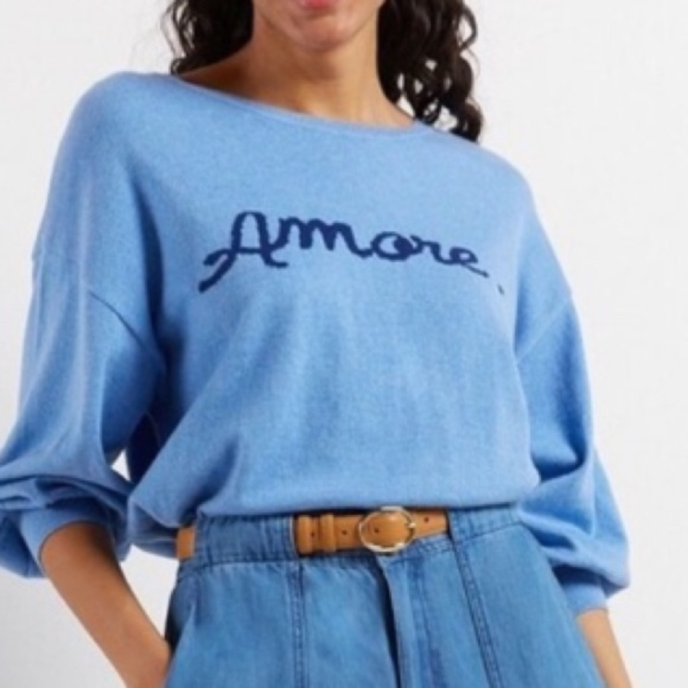 Gerard Darel Leonie “ Amore” Sweater Size‎ 2 Blue - Picture 2 of 7